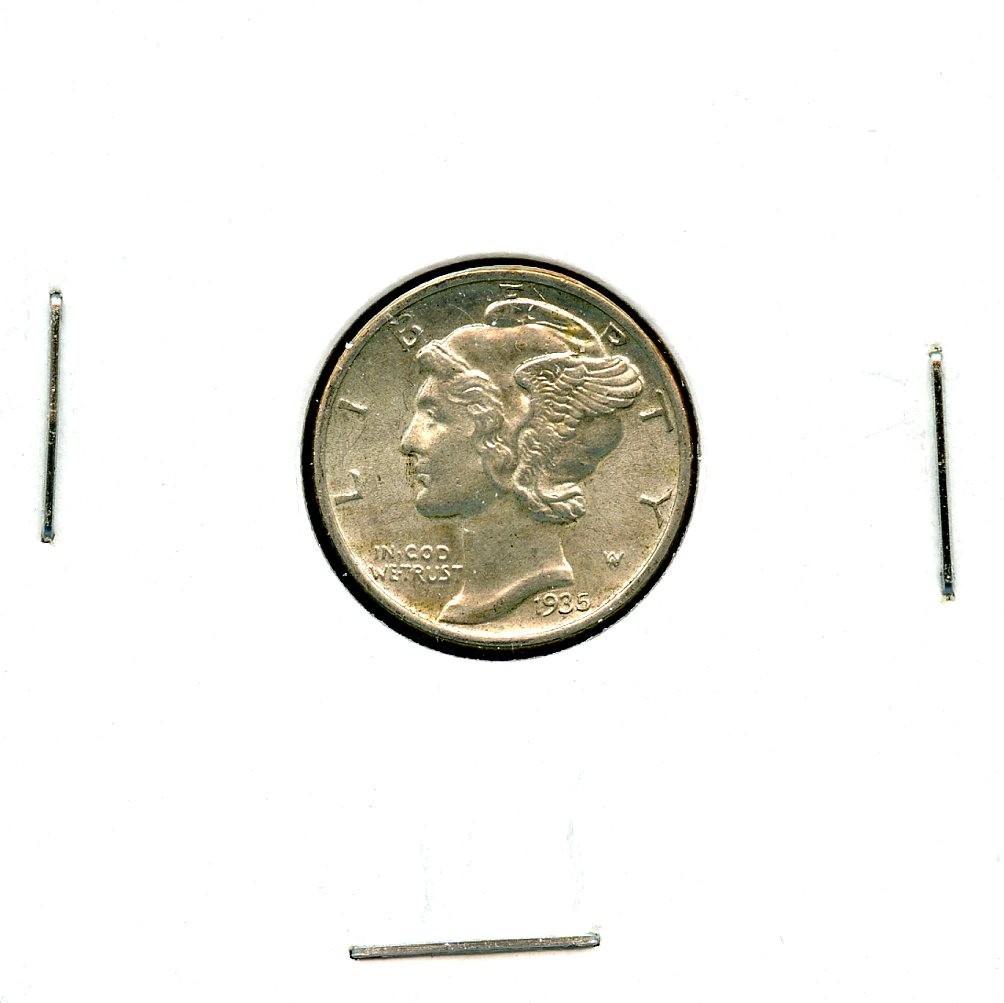 1935 P Mercury Dime 10c US Mint Silver #44 Coin 1935-P