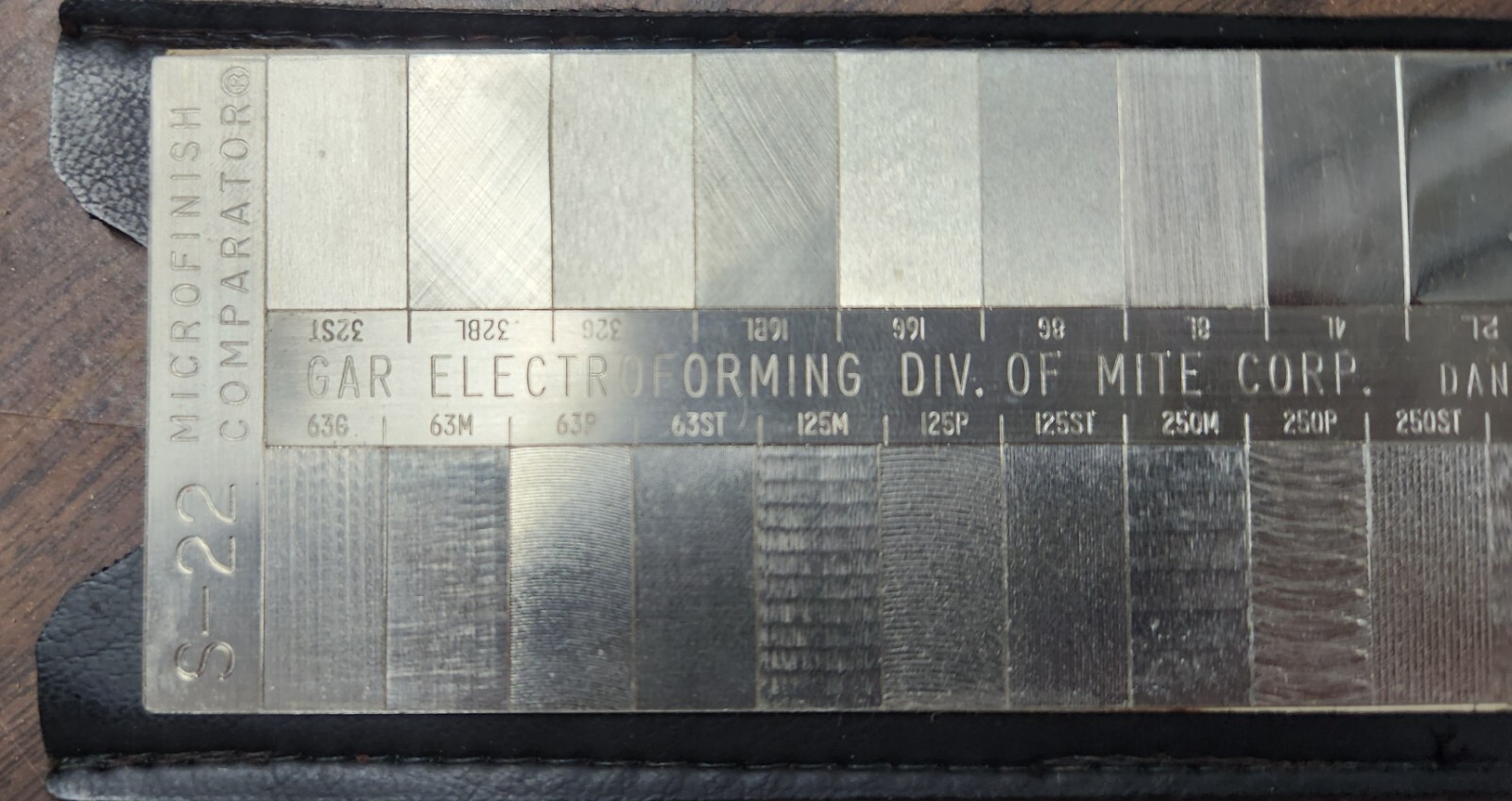 S22 Microfinish Comparator - Gar Electroforming of Mite Corp