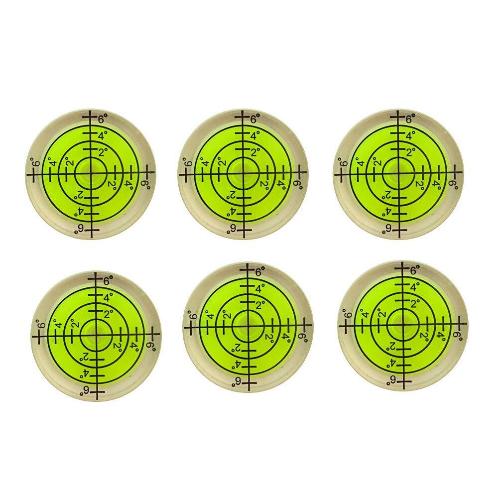 6 Pcs Bubble Spirit Level Circular Level Bubble for RV Travel Trailer Tripod