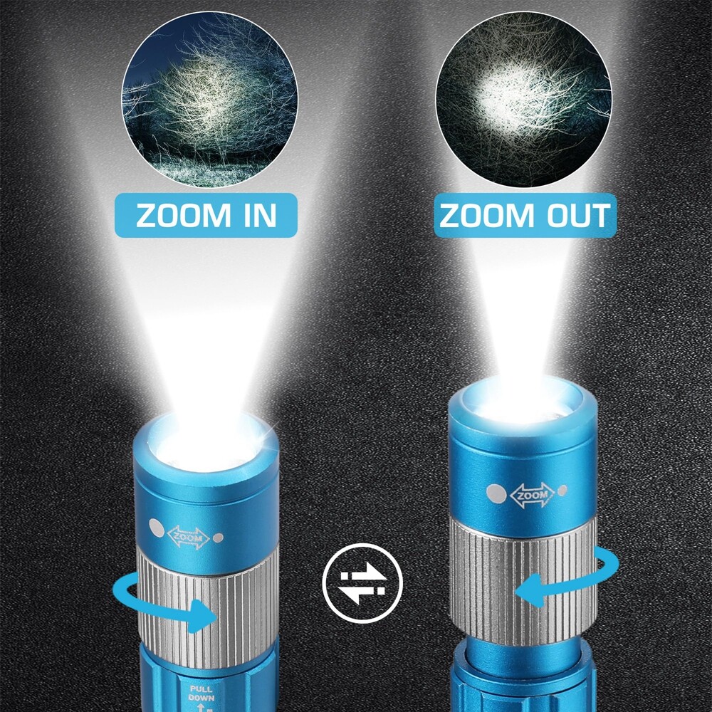 EverBrite Pen Light Rechargeable LED Pen Flashlight 300LM Zoomable w/USB-C Cable