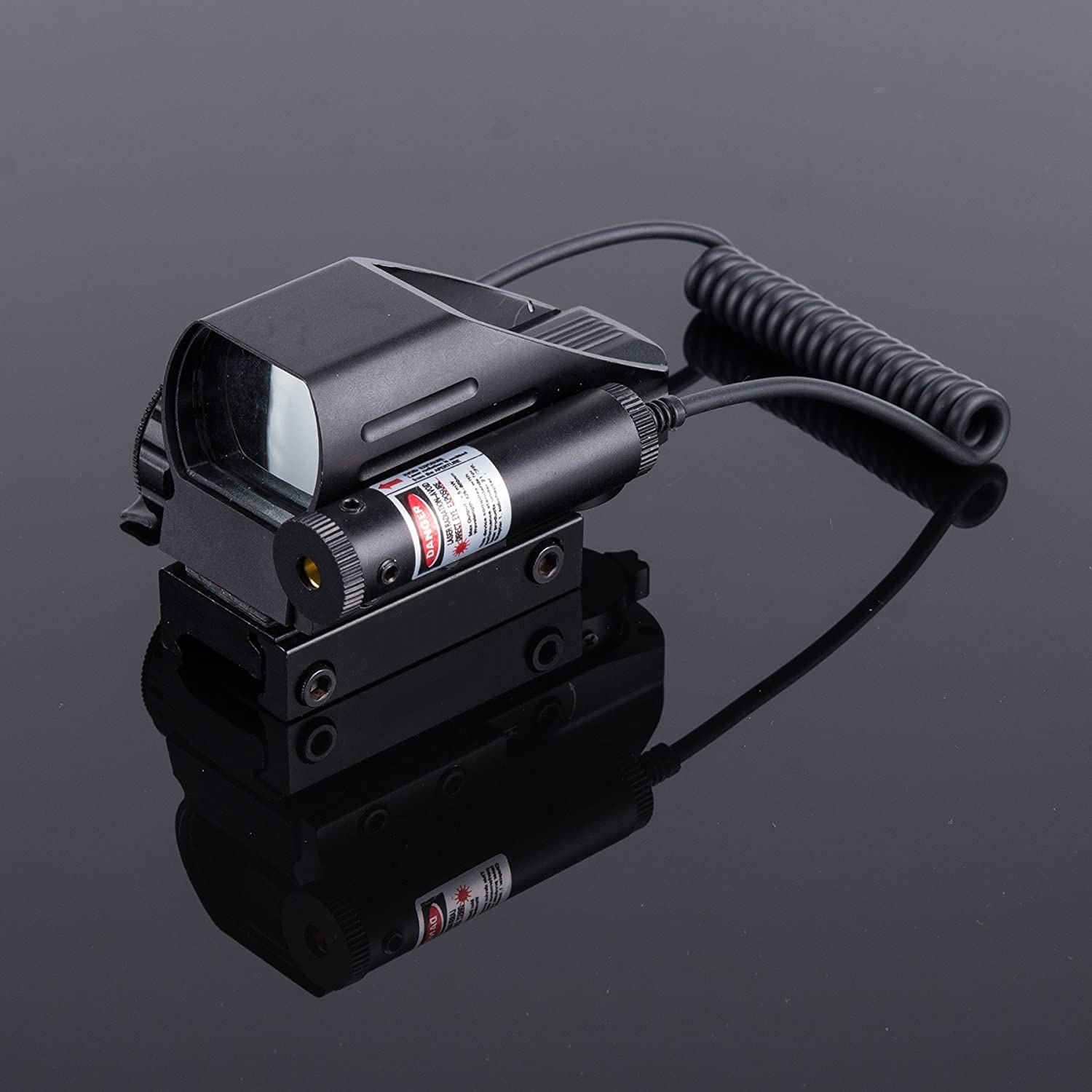 Tactical Holographic Red / Green Reflex Scope and laser sight combo 4 Reticles