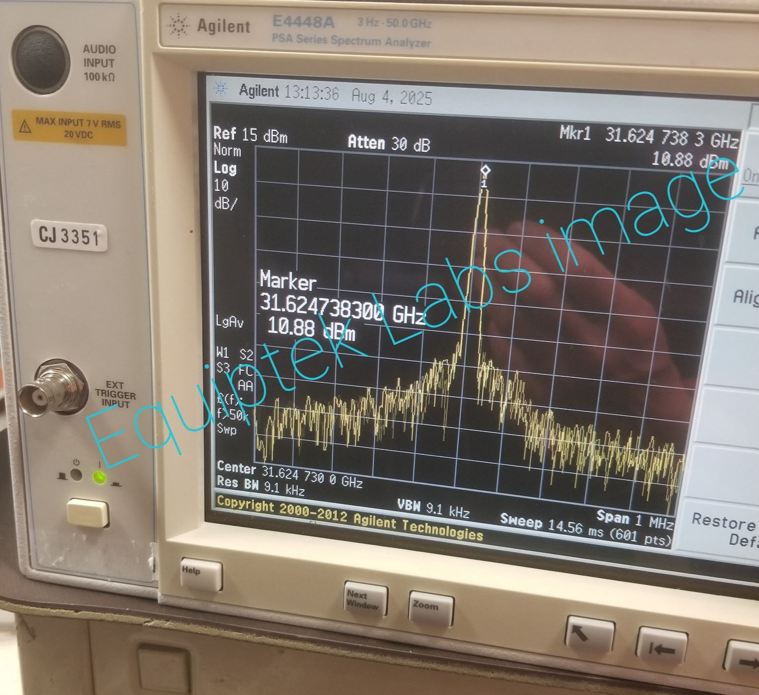 Agilent E4448A 50 GHz Spectrum Analyzer TESTED! with options