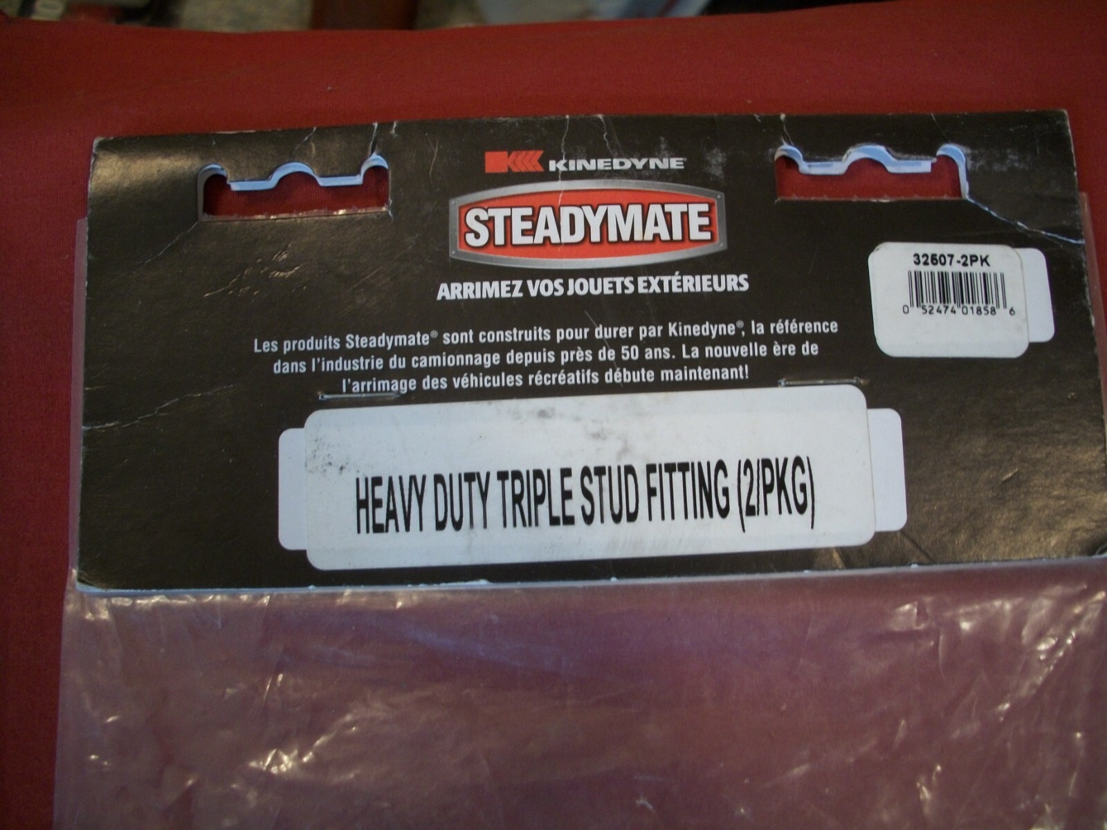 Kinedyne Steadymate Heavy Duty Triple Stud Fitting [2pkg] #32507-2PK, NIB