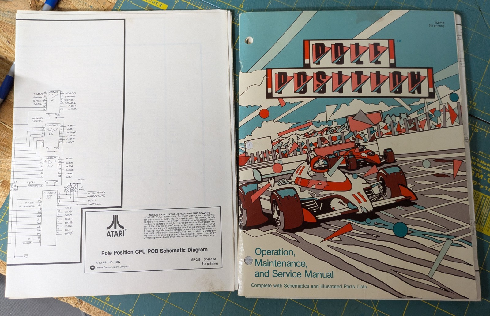 1982 Atari Pole Position Operation, Maintenance and Service Manual + Schematics