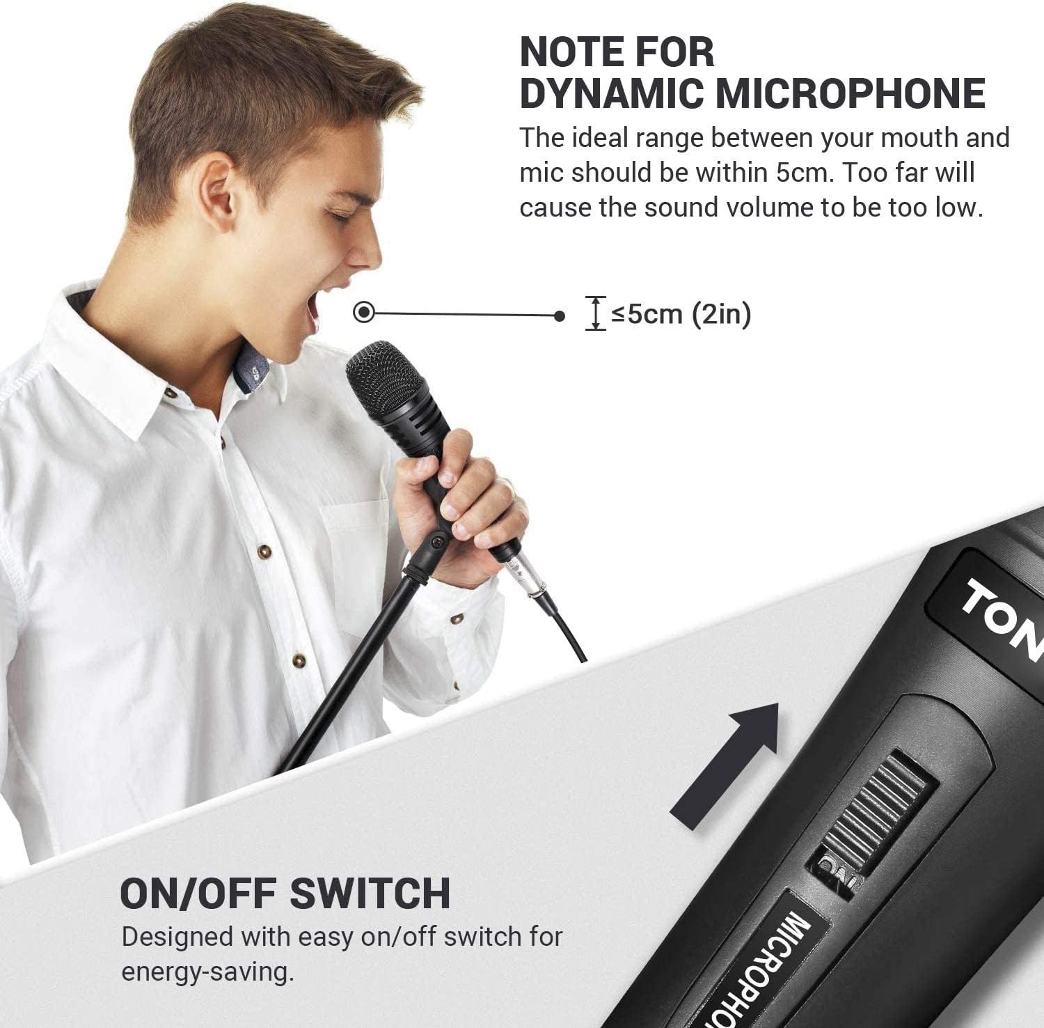 High-Sensitivity K1 Karaoke Microphone with Durable Metal Design, Includes Cable