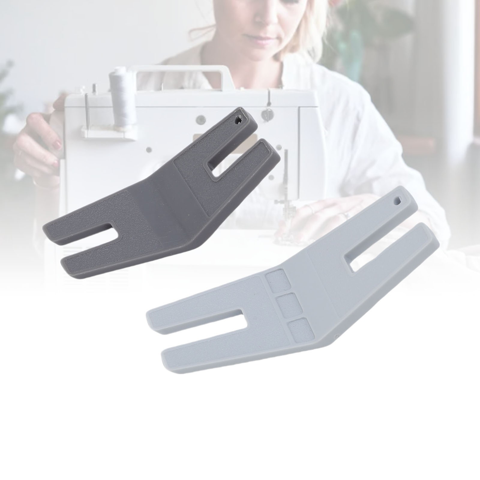 2 Pcs Bulky Seam Jumper Button Sewing Plate Presser Foot Tool For Household