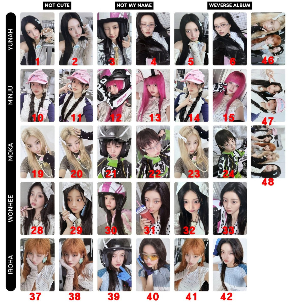 ILLIT NOT CUTE ANYMORE Album genuine Official WEVERSE/ASHLEY PHOTOCARD KPOP 아일릿