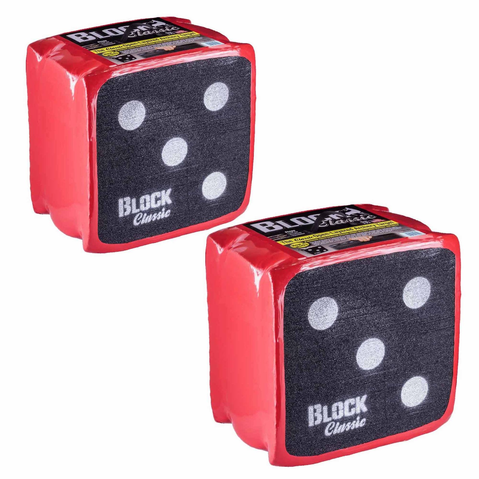 BLOCK Classic Layered Foam Archery Target, 2-Sided Shooting, Open Layer Design
