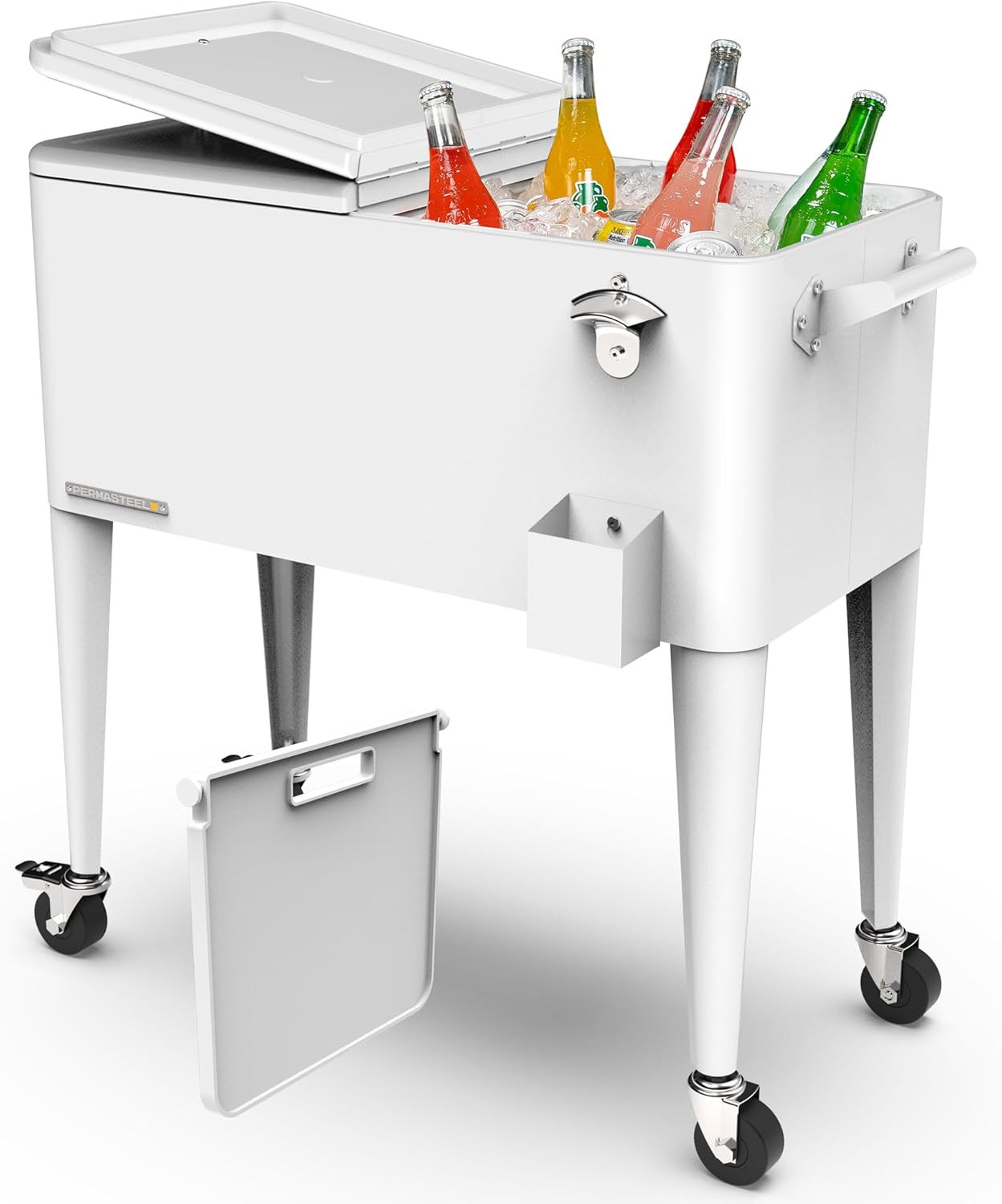 Permasteel Party Cooler with Divider, Spacious 80-Qt Capacity, Chills 36Hrs, Ser