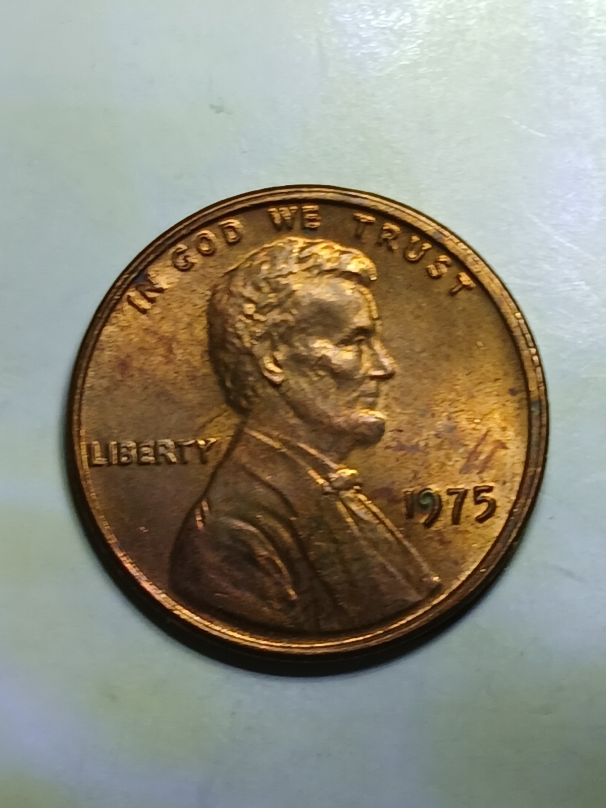 1975 United States Penny with Rim Error.OCS