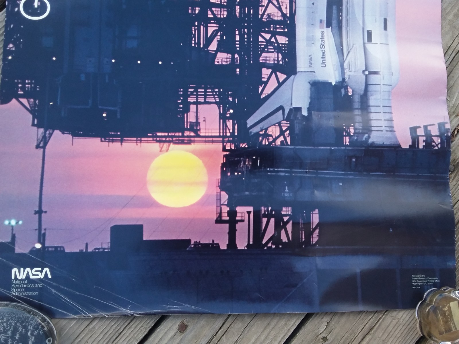 Vintage NASA Going 2 Work In Space Space Shuttle Poster Decor Collect