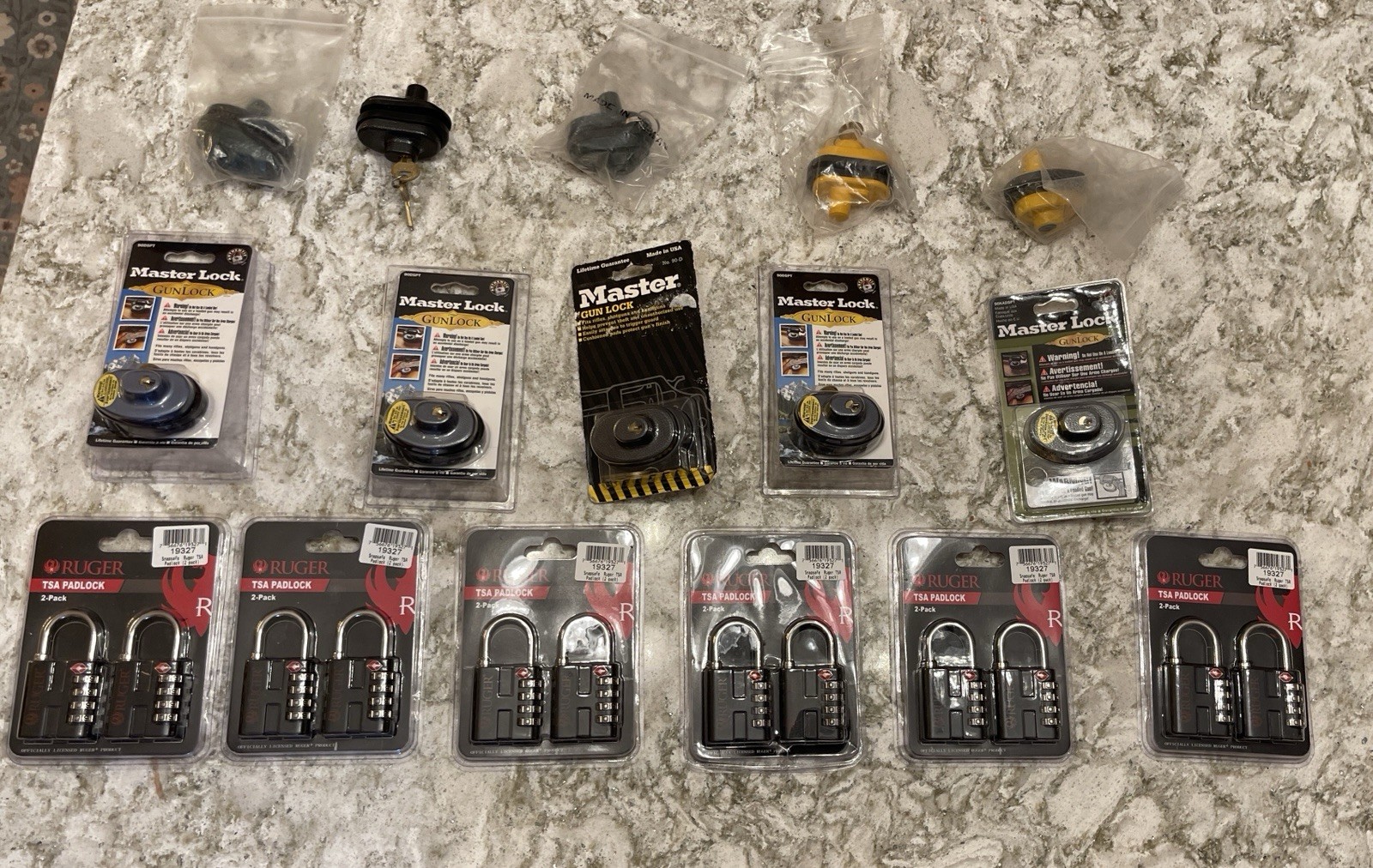 Lot of 16 Gun Locks & Ruger TSA Padlocks Master Lock Security BULK NEW