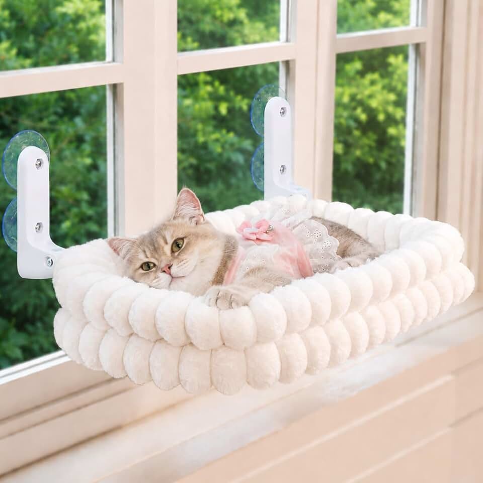 CHEERPALS Cloud Cat Window Perch for Indoor Cats Hammock Bed Foldable