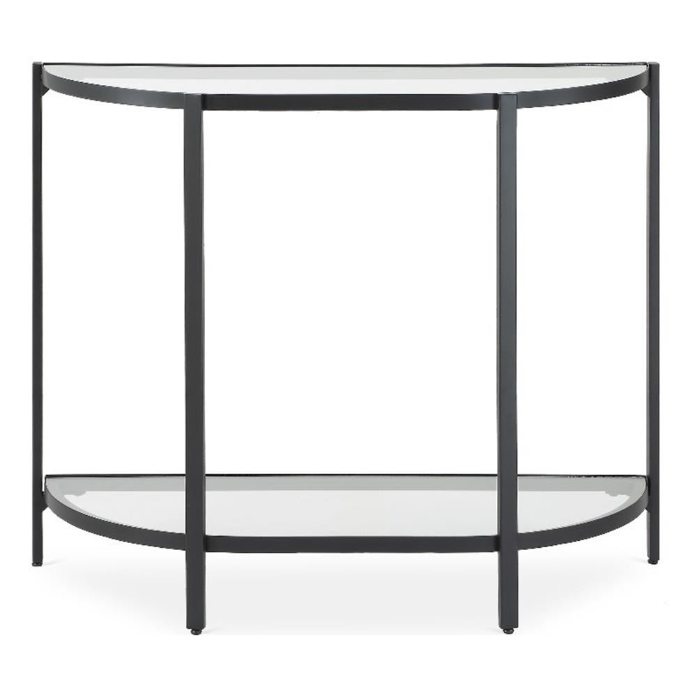 Bowery Hill 30.25"H x 36.125"W x 12.25"D Accent Iron Table in Black