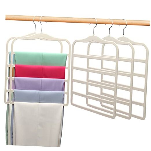 Closet Organizers and Storage,5 Pack Velvet Pants-Hangers-Space White