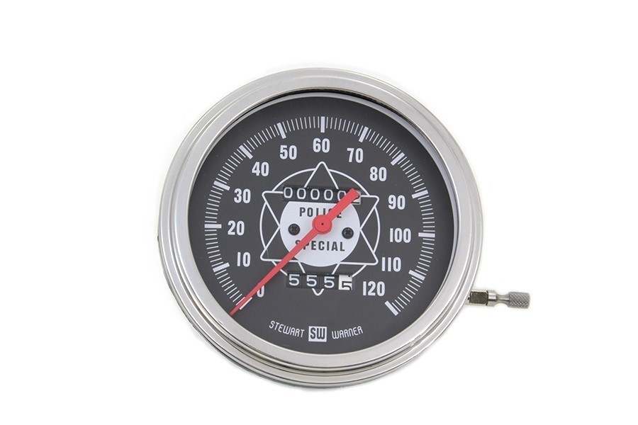 V-Twin 39-0070 Speedometer with 2:1 Ratio and Red Needle