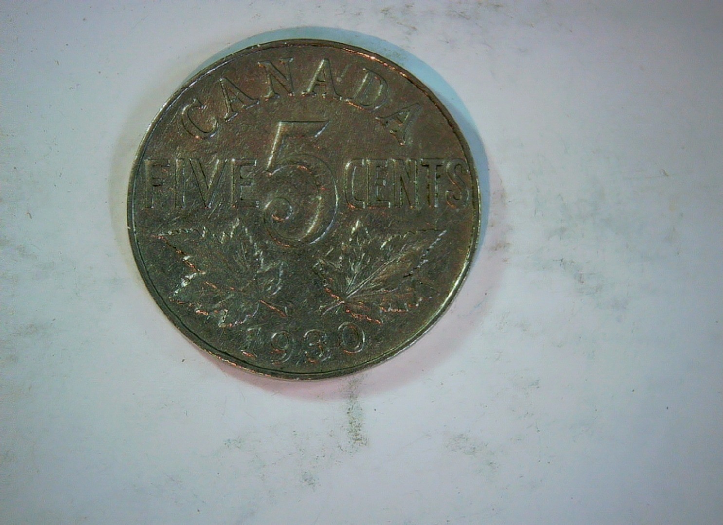 Canada 1930 5 Cents George V 5 Cents (Large ) Coin