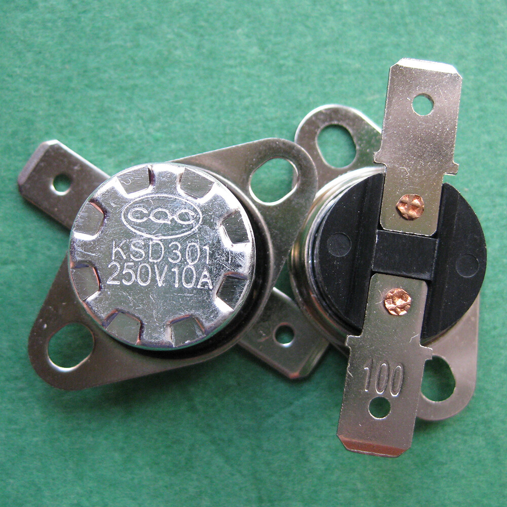 2pcs KSD301 100°C / 212°F Degree Celsius N.C. Temperature Switch Thermostat