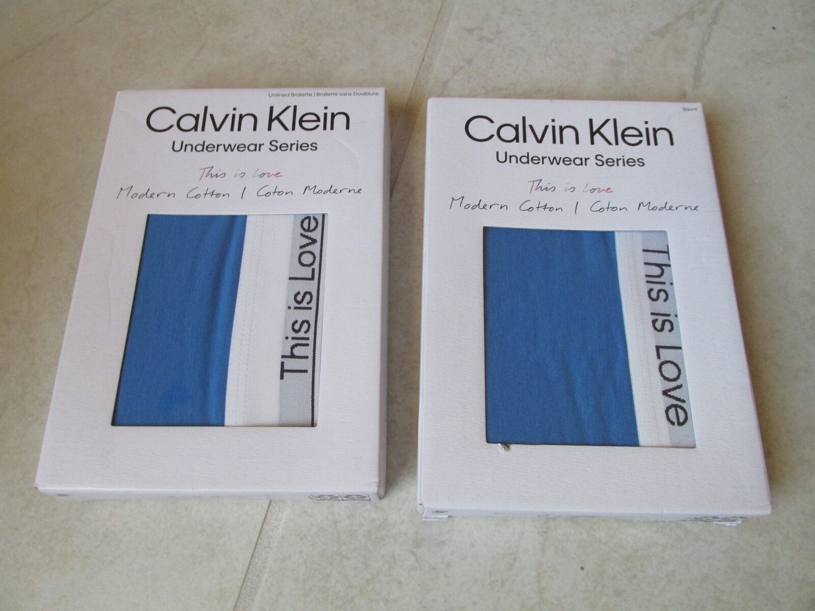 NEW CALVIN KLEIN THIS IS LOVE MODERN COTTON UNLINED BRALETTE BIKINI SET PLUS 2X