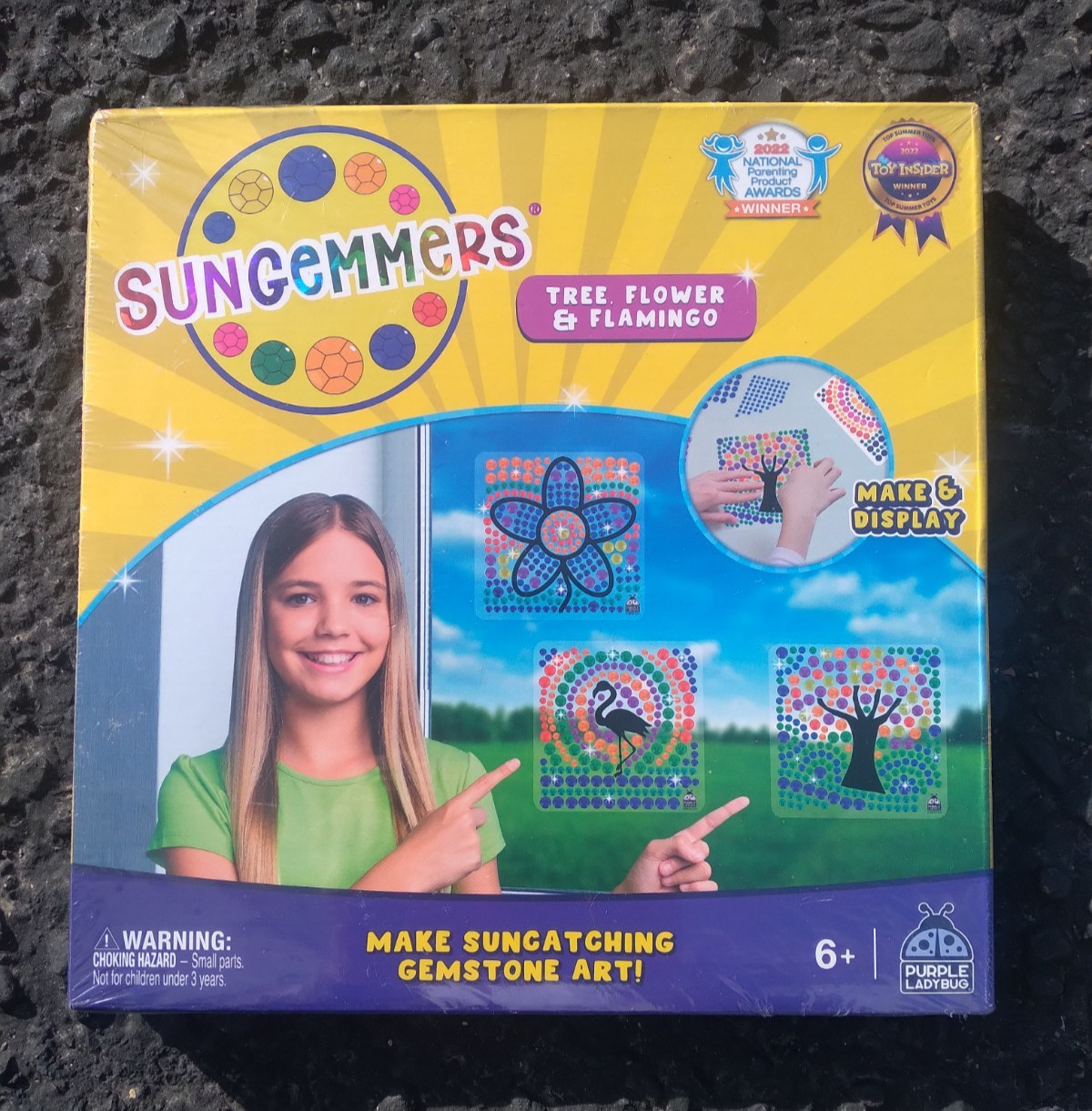Sungemmers Tree Flower & Flamingo KIT NEW Complete Sun Catcher Crafting Kit