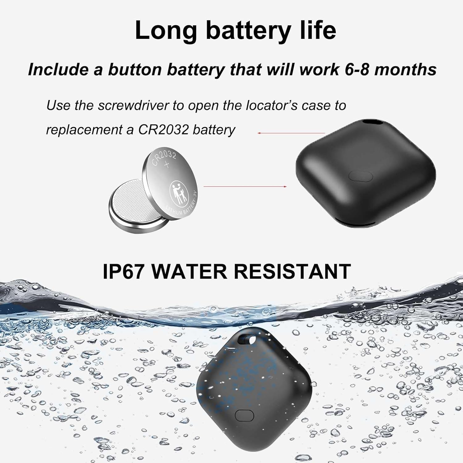 Compact Bluetooth Tracker for Android Users - Easy Setup and 10- Battery