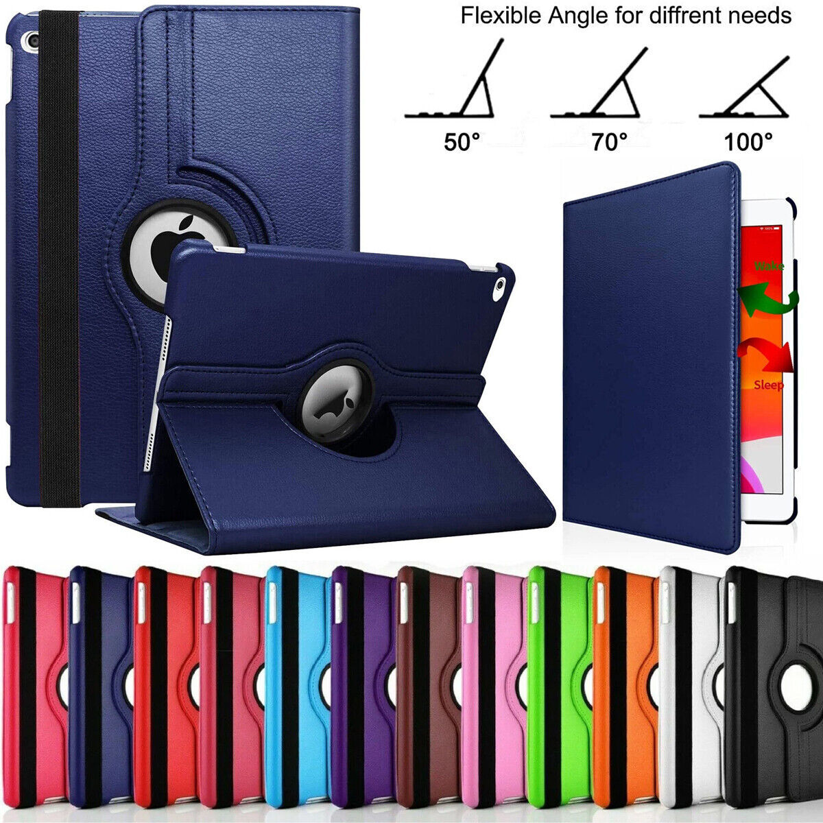 For iPad Pro 11-inch (4th / 3rd Gen) 2022/2021 Rotating Stand Smart Flip Case US