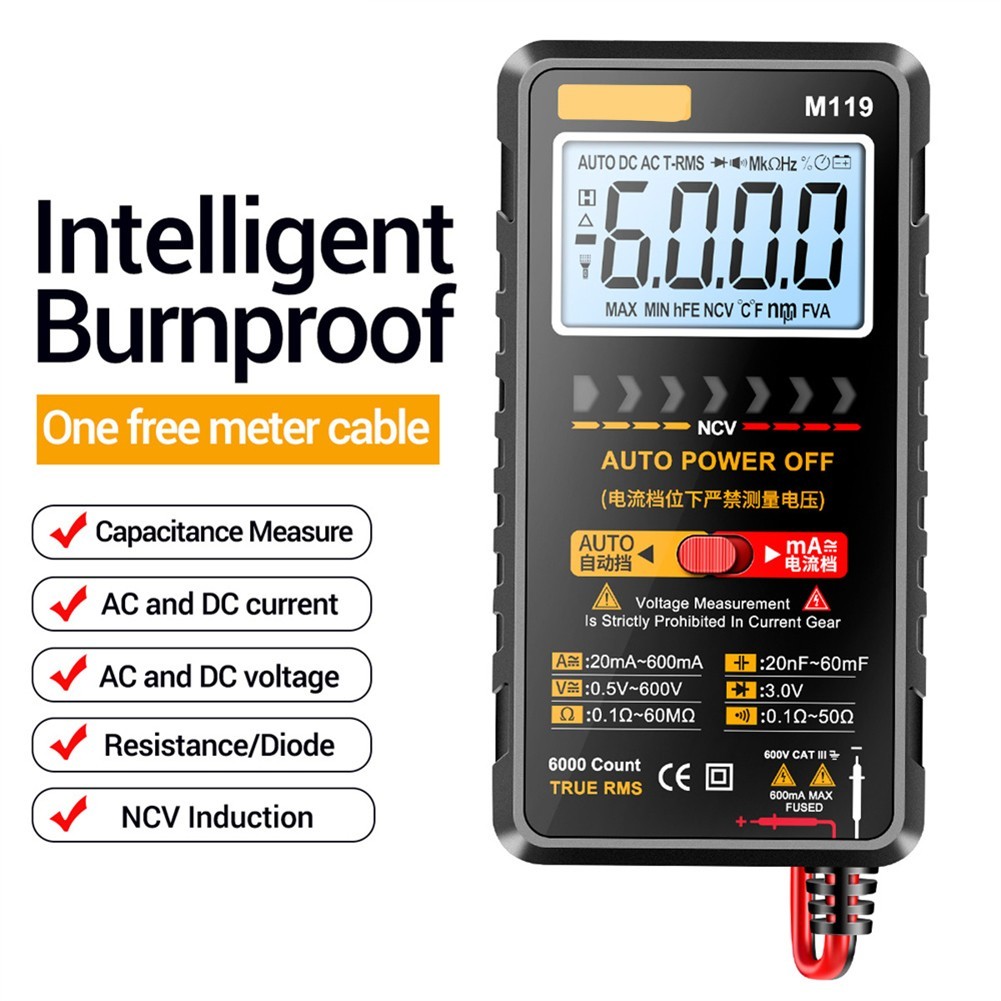 Capacitance Meter 6000 Count Tester Battery Operated High Accuracy Readings