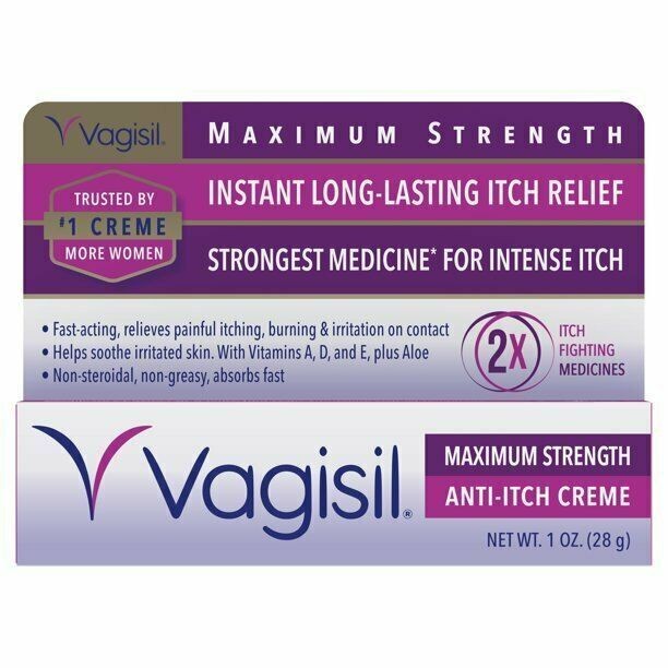 Vagisil Maximum Strength Anti-Itch Cream Instant Long Lasting Itch Relief, 1 Oz