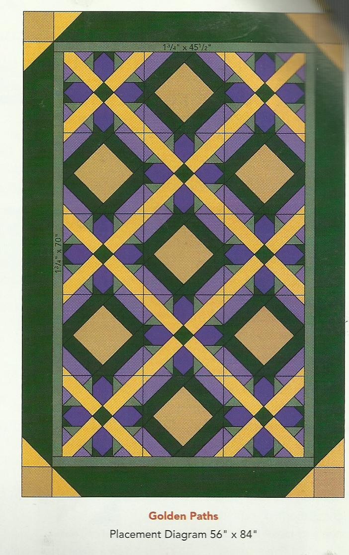 D0016 GOLDEN PATHS QUILT PATTERN/INSTRUCTIONS