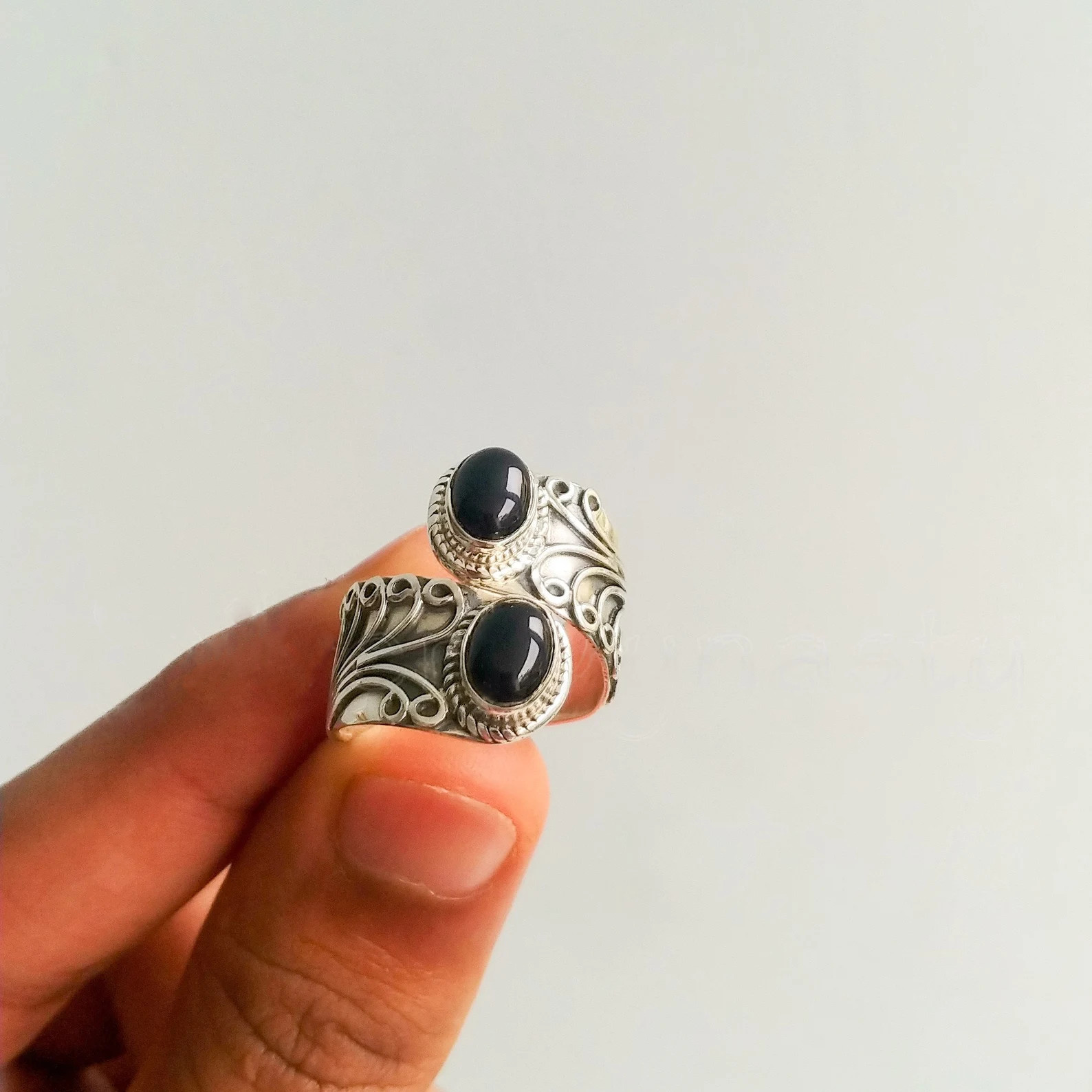 Black Onyx Ring 925 Sterling Silver Handmade Ring Women Gift Ring