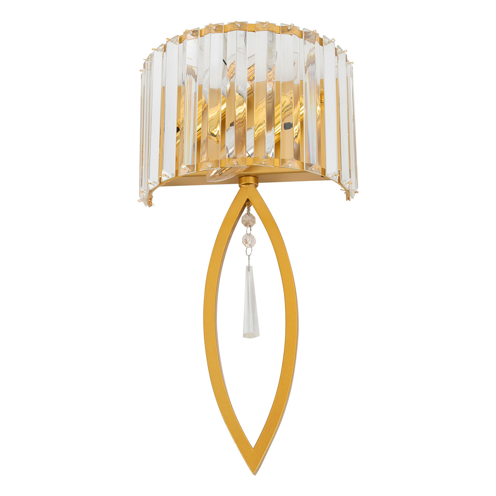 Crystal Wall Lamp, Lamp Living Room Bedside Corridor Wall Lamp, Retro Gold, 110V