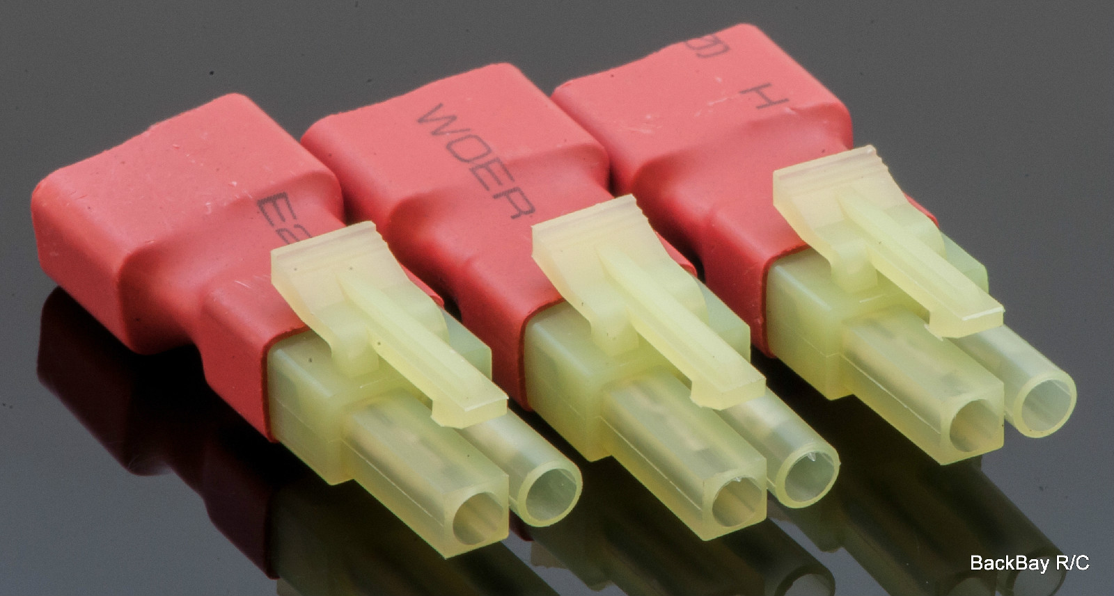 (3) Mini-Tamiya Male to Female T-Plug (Deans' Style) Adapters - AirSoft Config