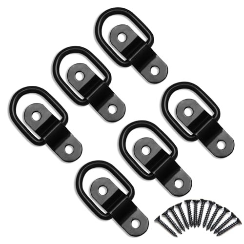 6 PCS D Ring Tie Down Anchor, D Rings Heavy with Duty, 3-rd Generation Trailer