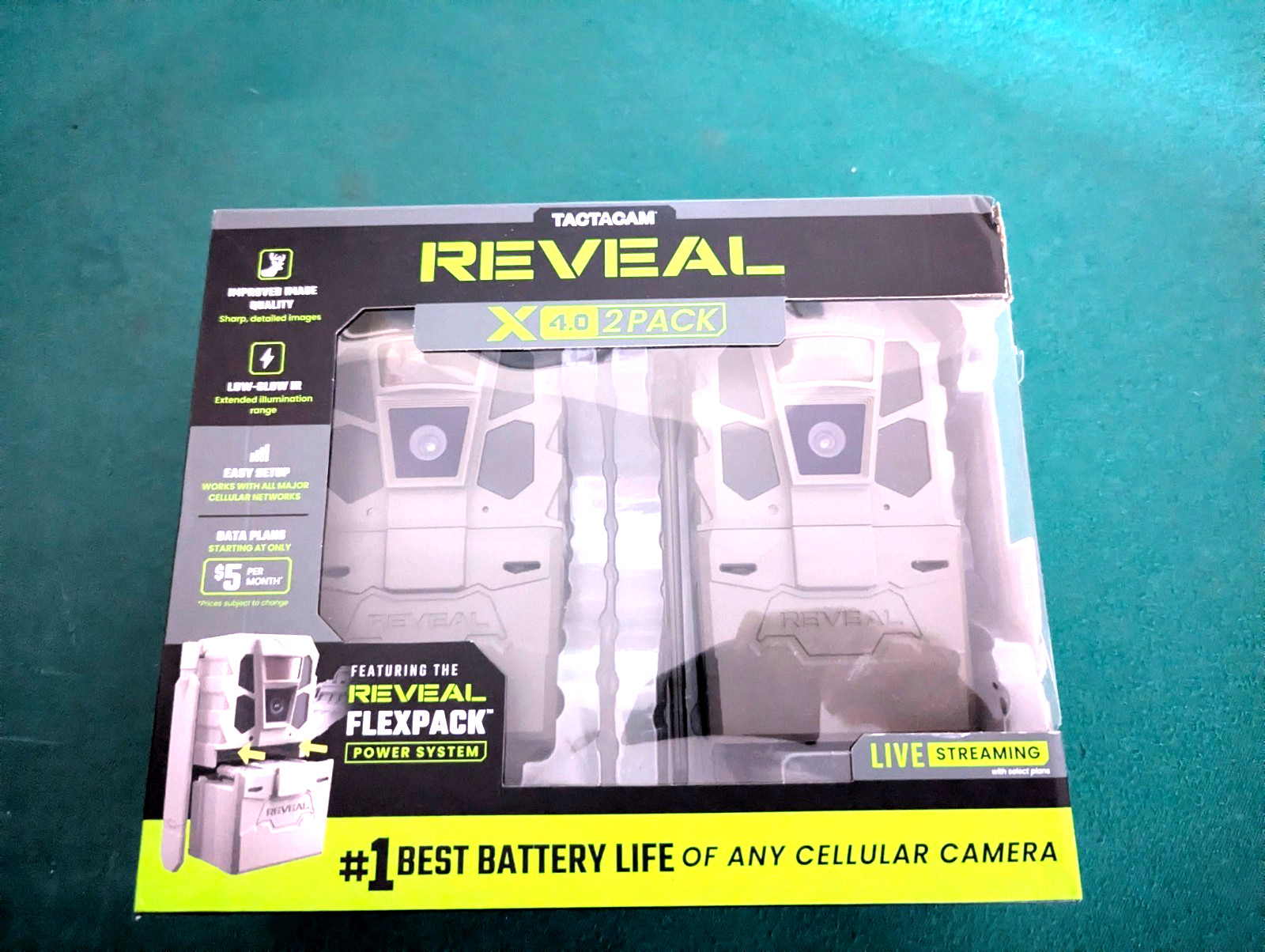 Tactacam Reveal 2-Pack  X 4.0 Cellular Trail Camera. New