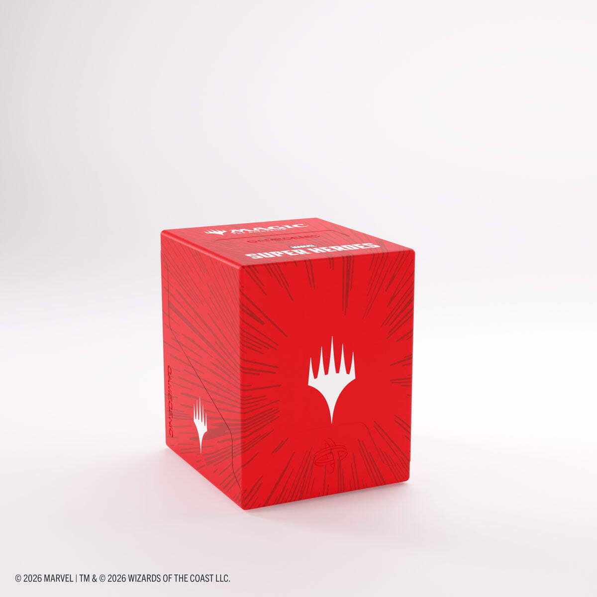 Gamegenic Bastion 100+ XL Deck Box: Marvel Super Heroes - Comic Burst Red