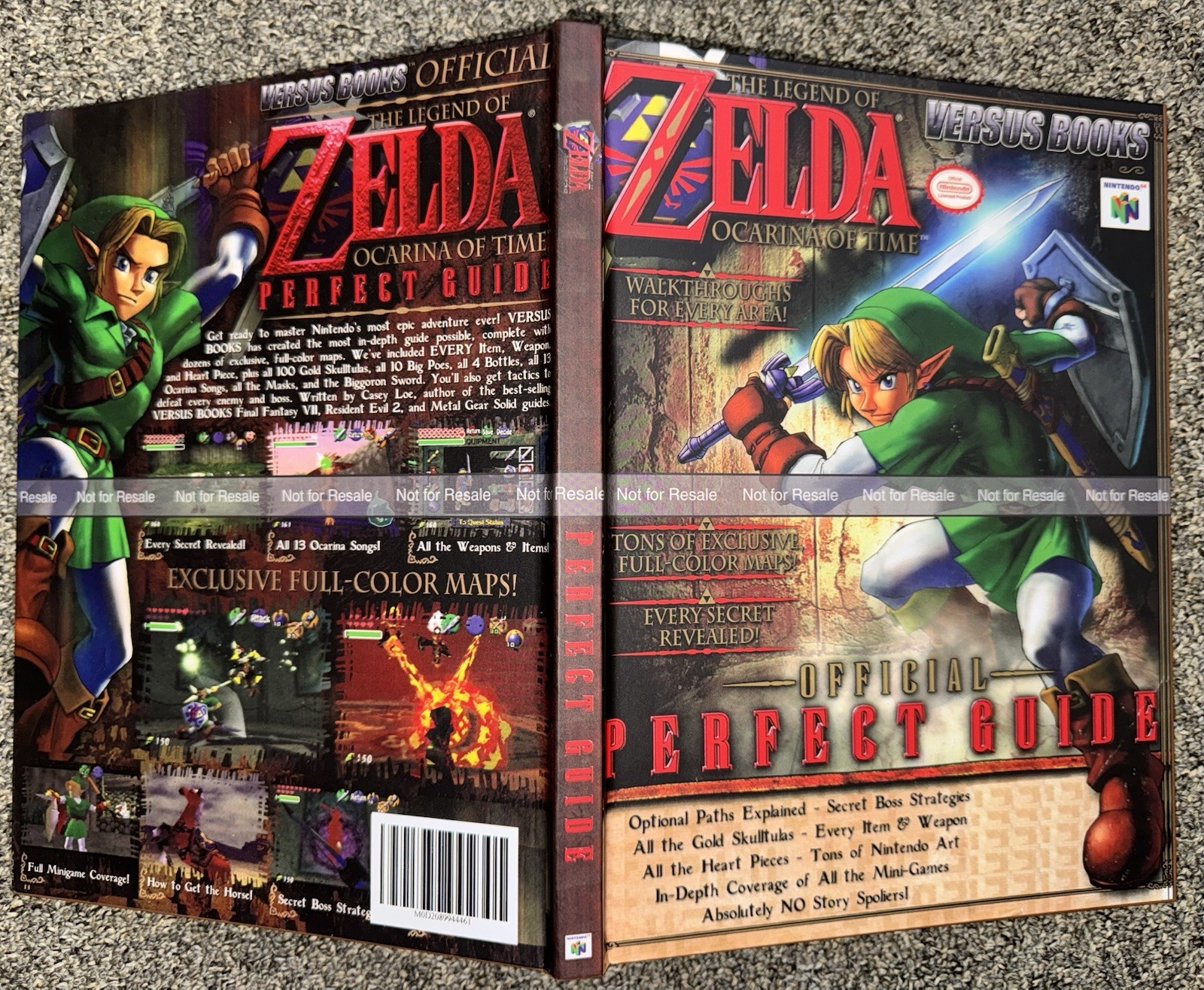 The Legend of Zelda: Ocarina of Time Strategy Guide Custom Versus Nintendo 64