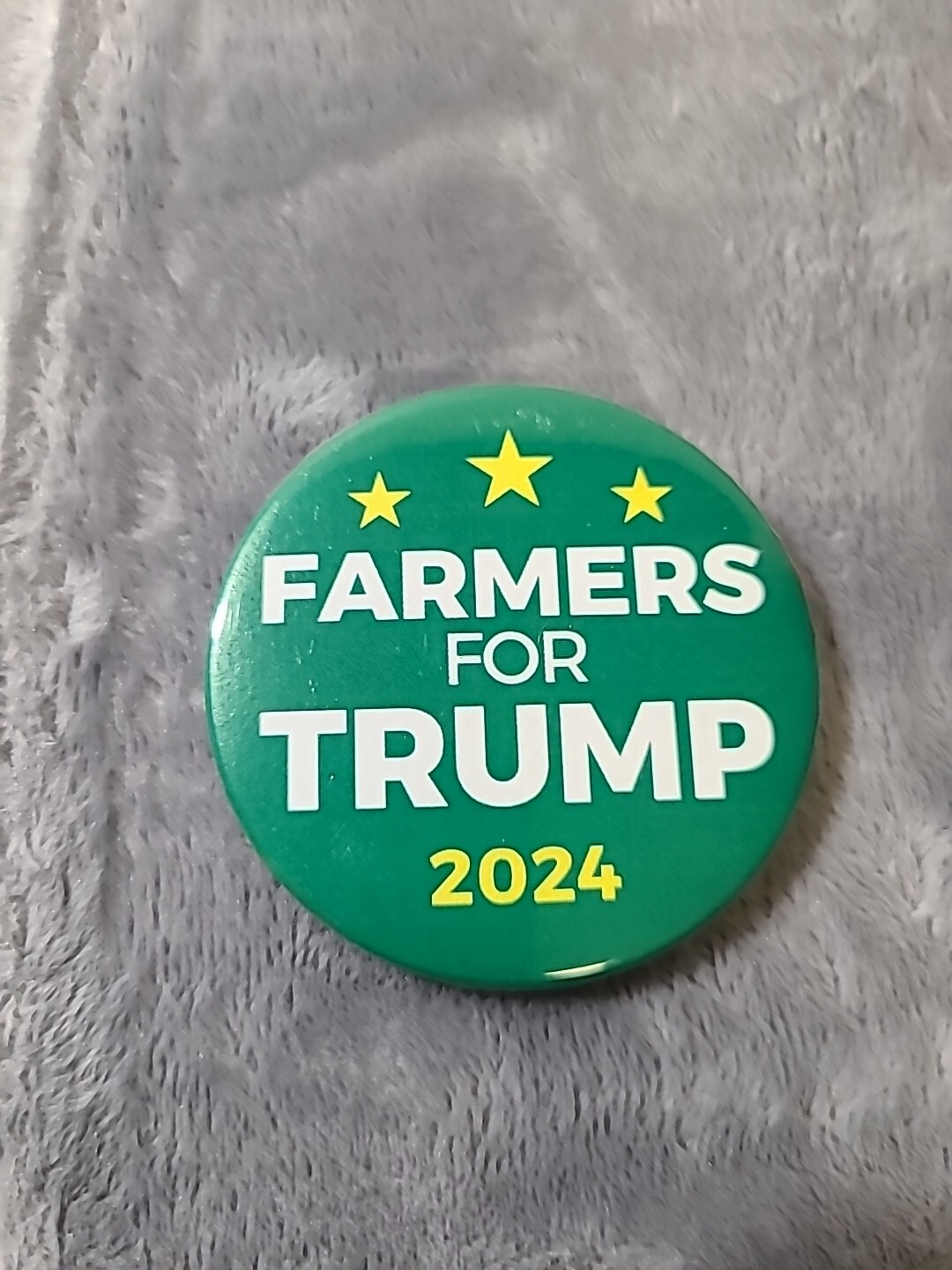 Donald J TRUMP Farmers For Trump Button 2024 ((Bootleg))