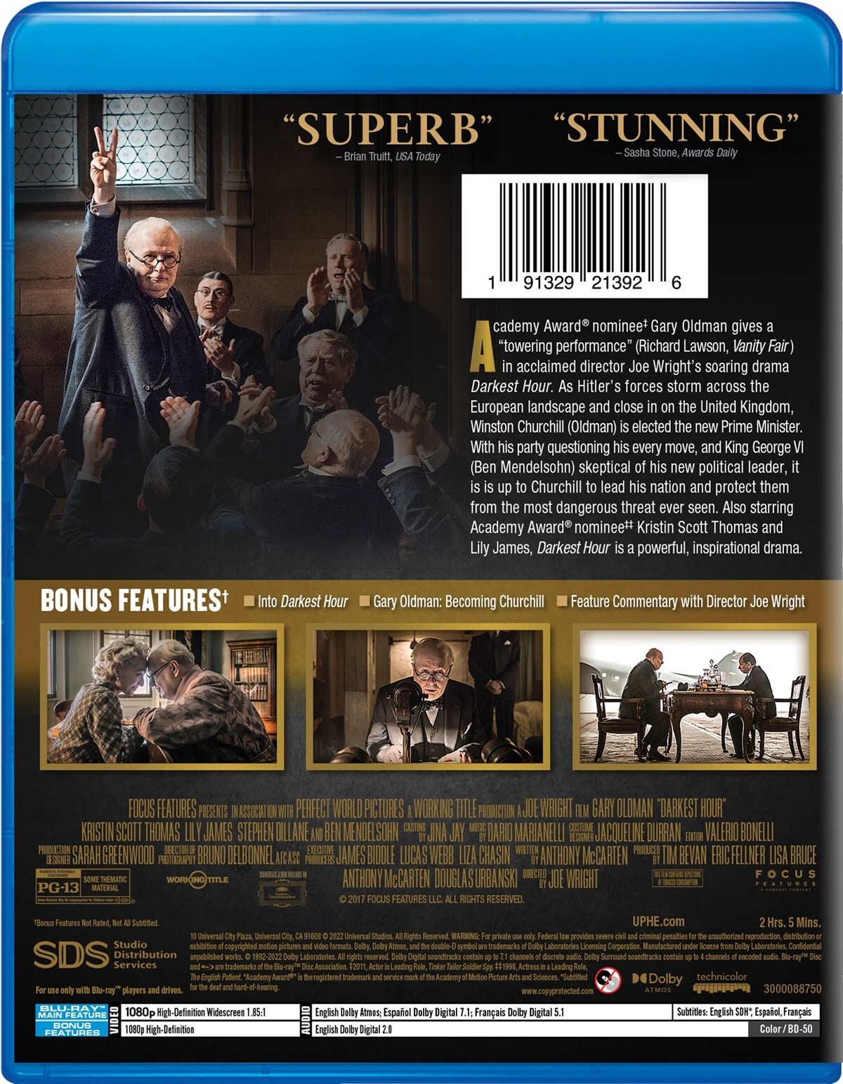 Darkest Hour Blu-ray Gary Oldman NEW