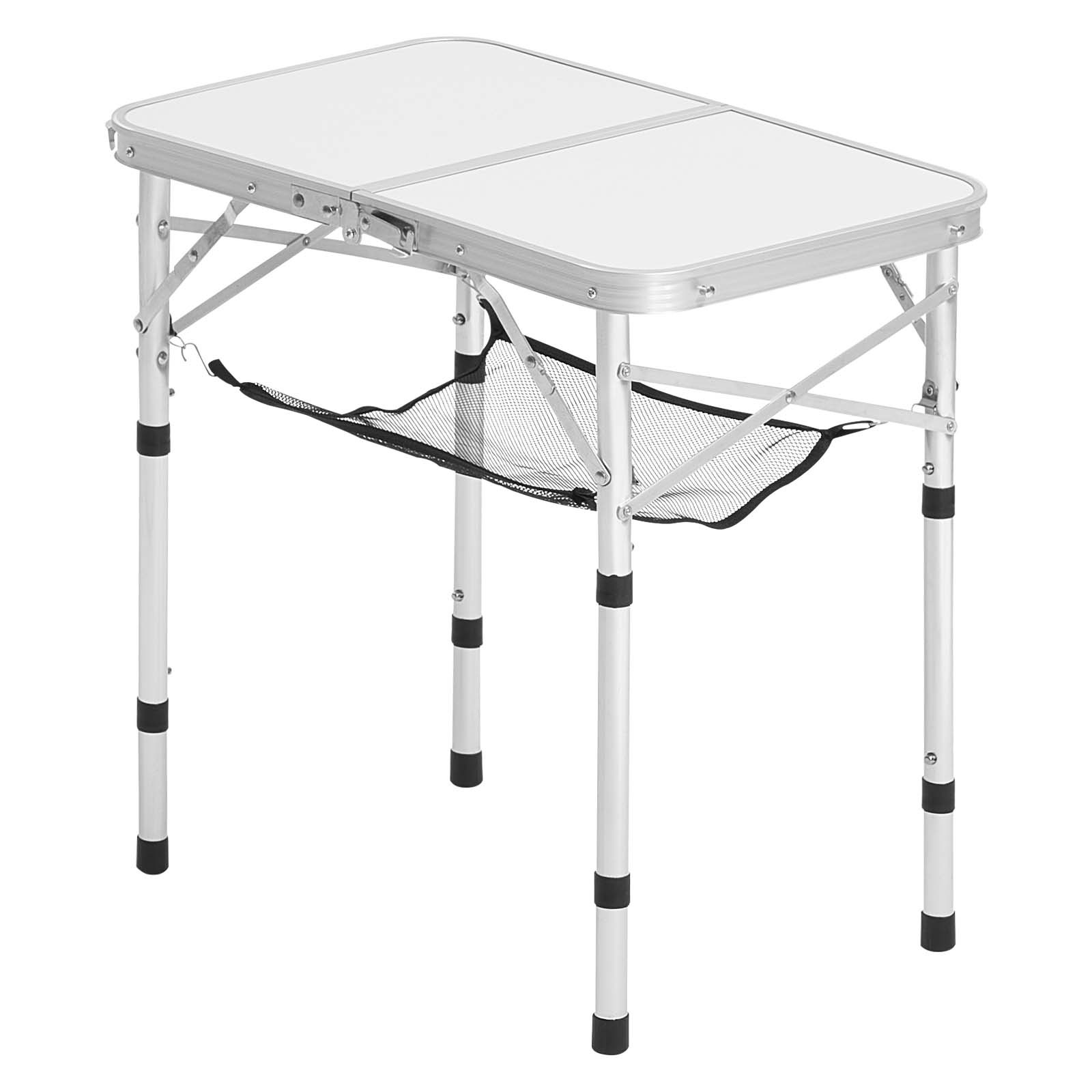 2ft Foldable Aluminum Camping Table with Adjustable Height for Outdoors