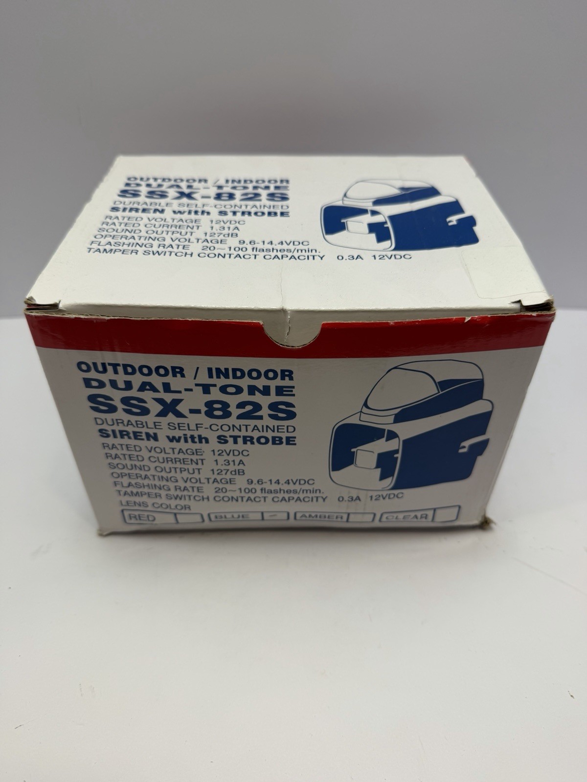 Amseco SSX-82S Outdoor/Indoor Dual-Tone Siren Strobe 12VDC 127dB