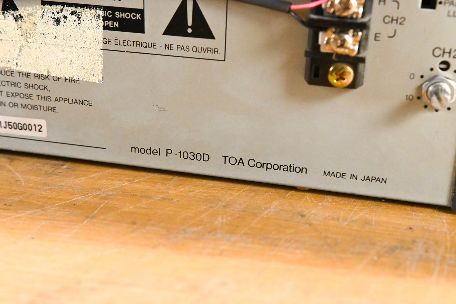TOA P-1030D 2-Channel Power Amplifier CG00PY8