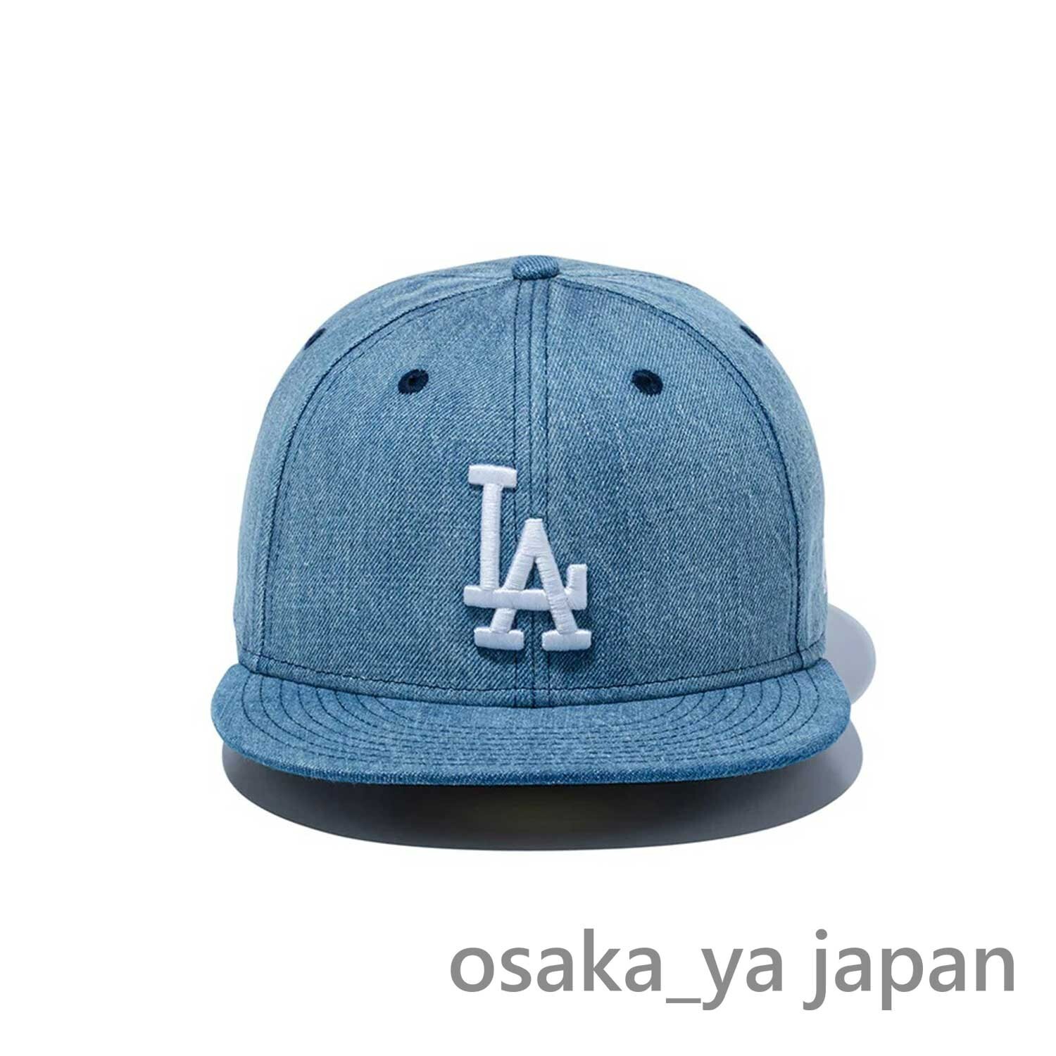 NEW ERA 59FIFTY Los Angeles Dodgers Washed Denim x White NEW 14525217