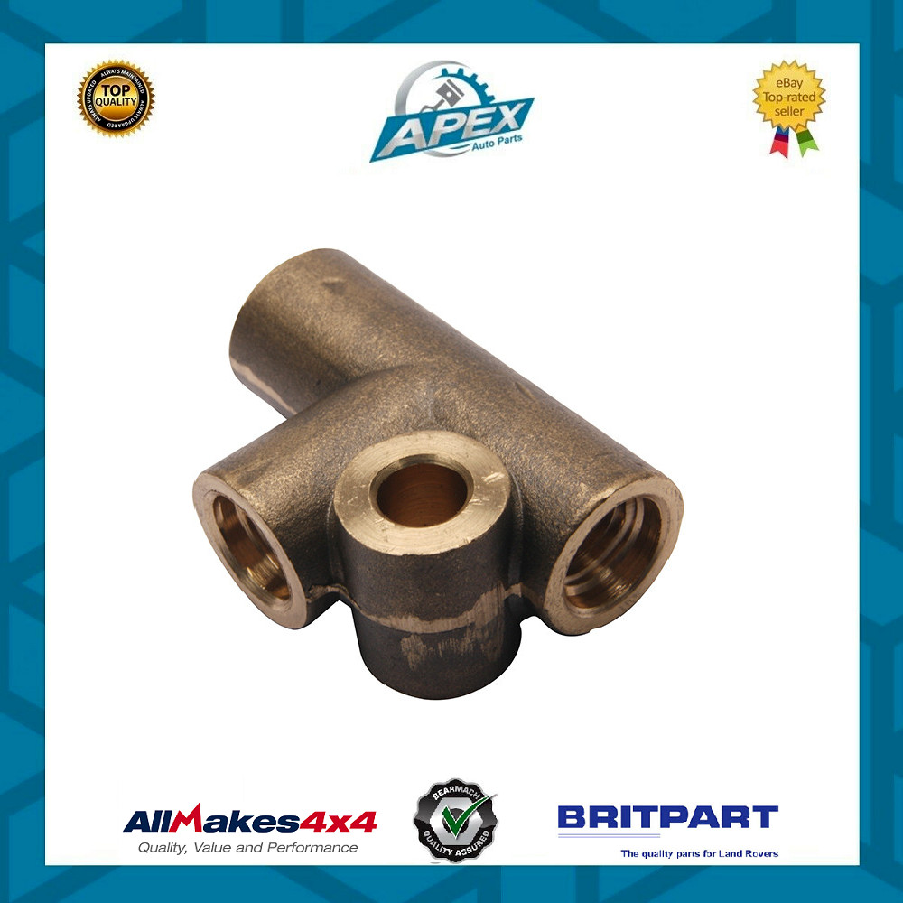 BRASS BRAKE PIPE UNION T TEE CONNECTOR FOR LAND ROVER SERIES 2 2A 3 - BTB657L