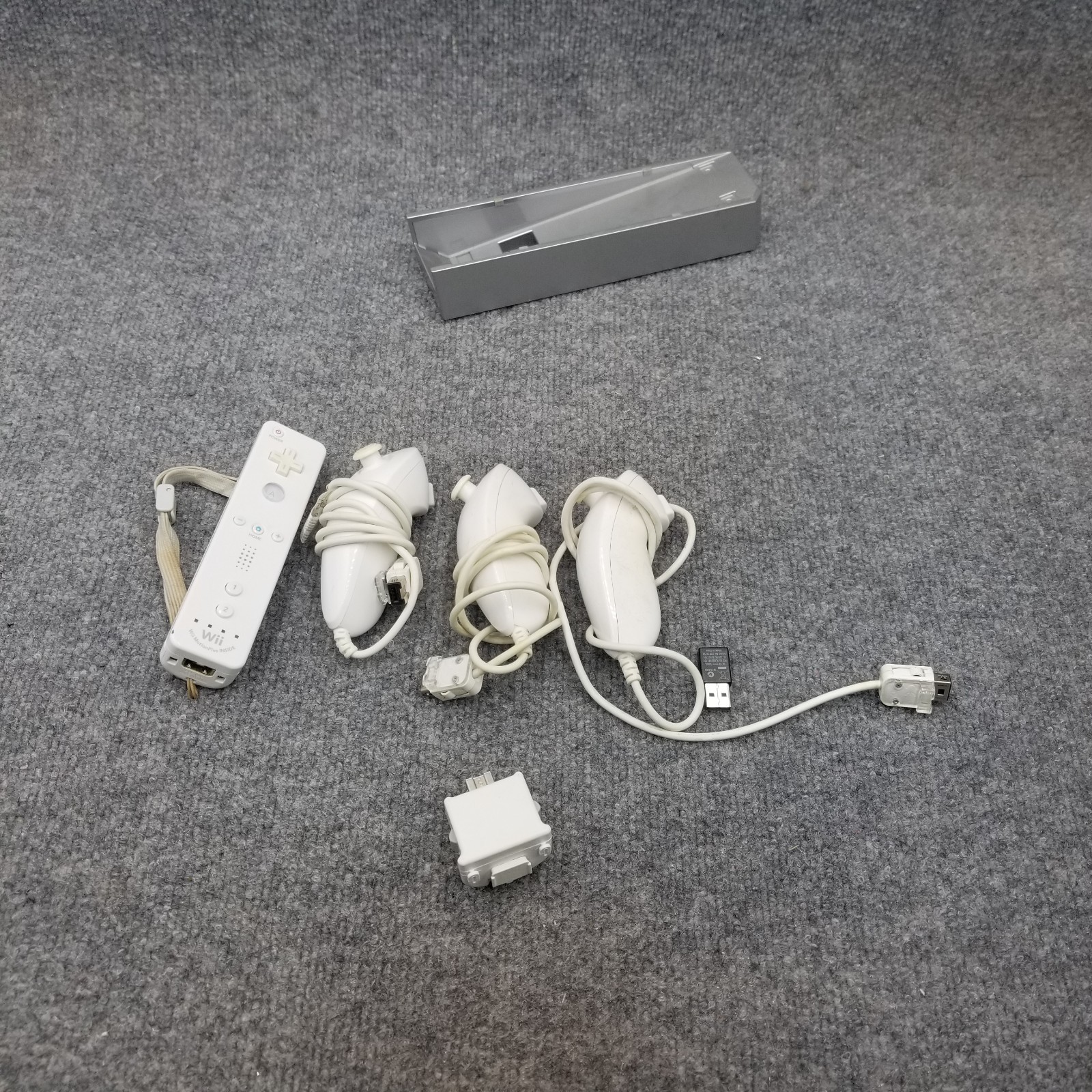 OEM Nintendo Wii Motion Plus Remote Nunchuk Lot Console Stand Adapter Parts