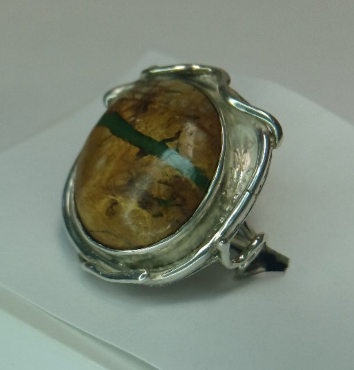 Augustus Caesar, Original work of art ring, Sterling Silver Turquoise Ring