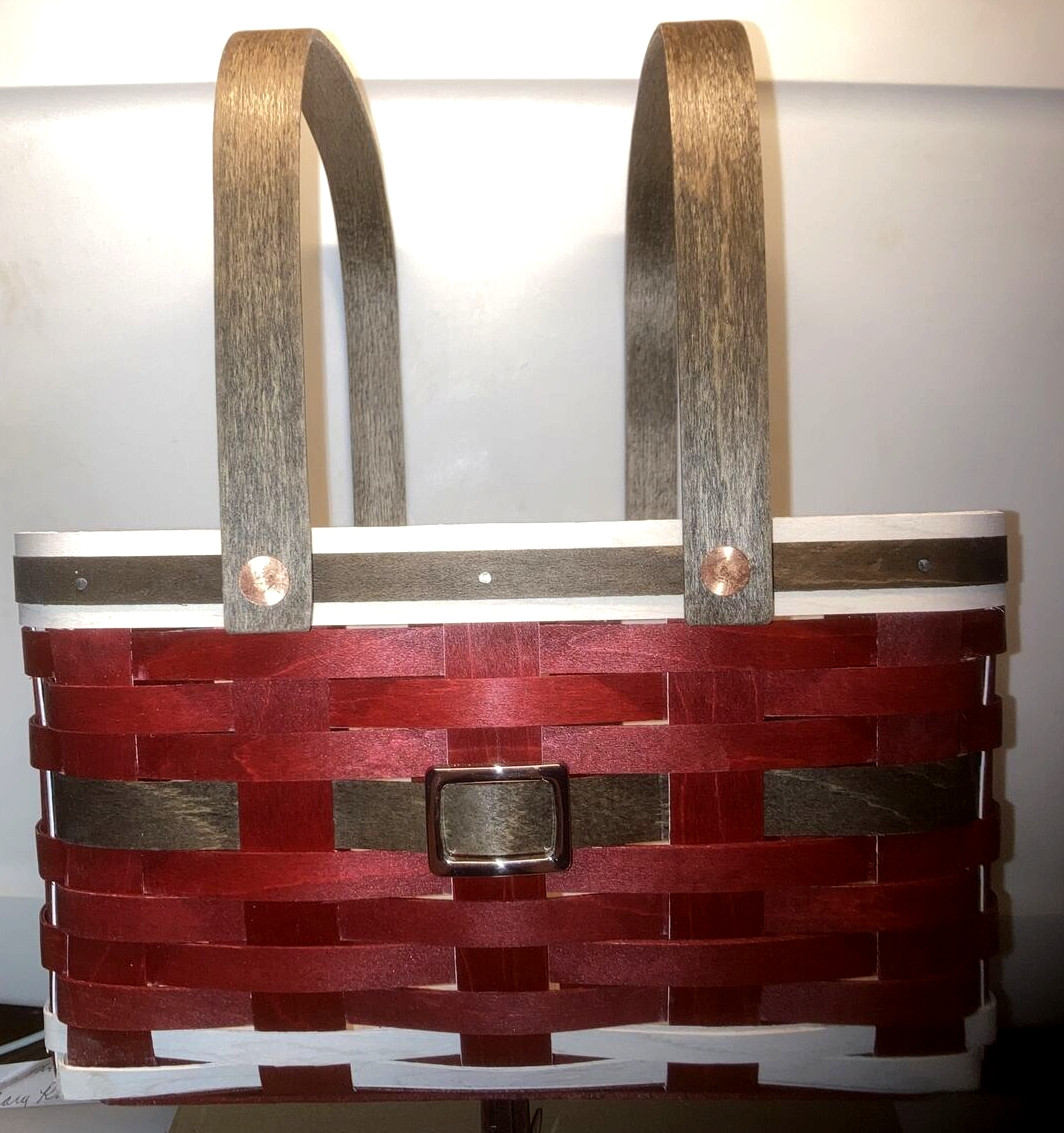 Longaberger 2022 Santa Belly Suspender Rectangle Basket Set-NEW!!!