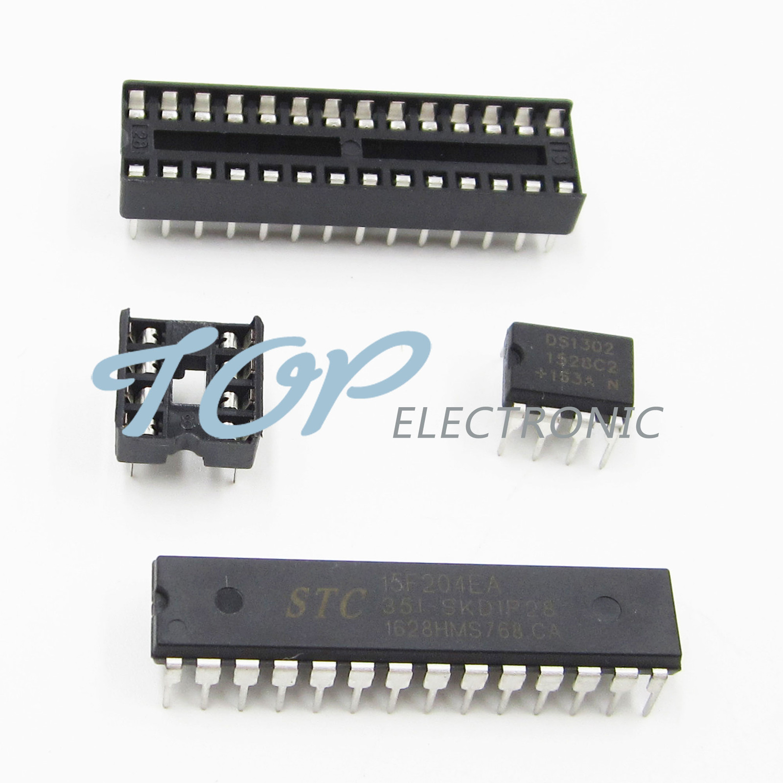 DIY Kit Red LED Electronic Clock Microcontroller Digital Clock Time Thermometer