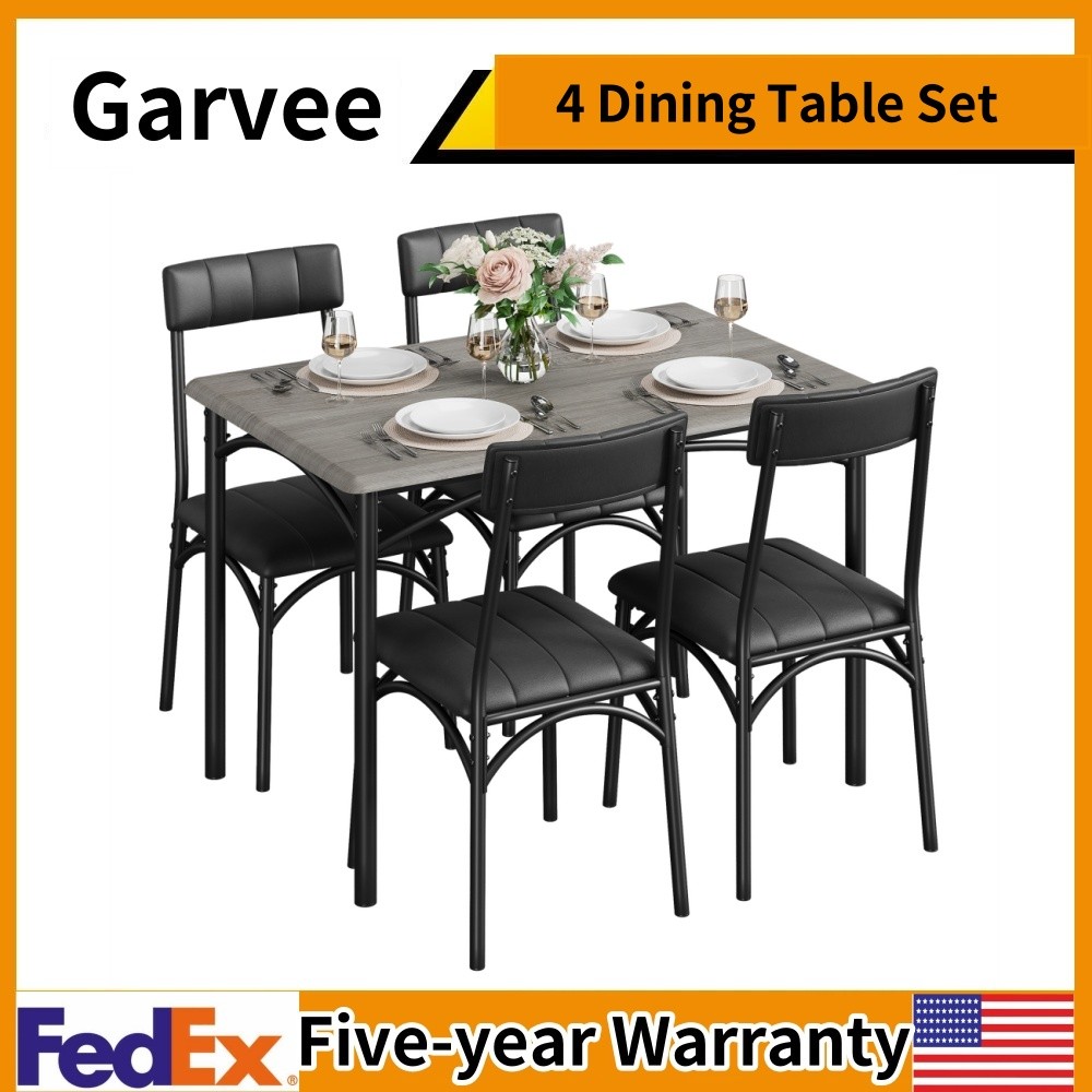 🔥Dining Table Set for 4 Kitchen Table and Chairs for 4 with Upholstered Chair