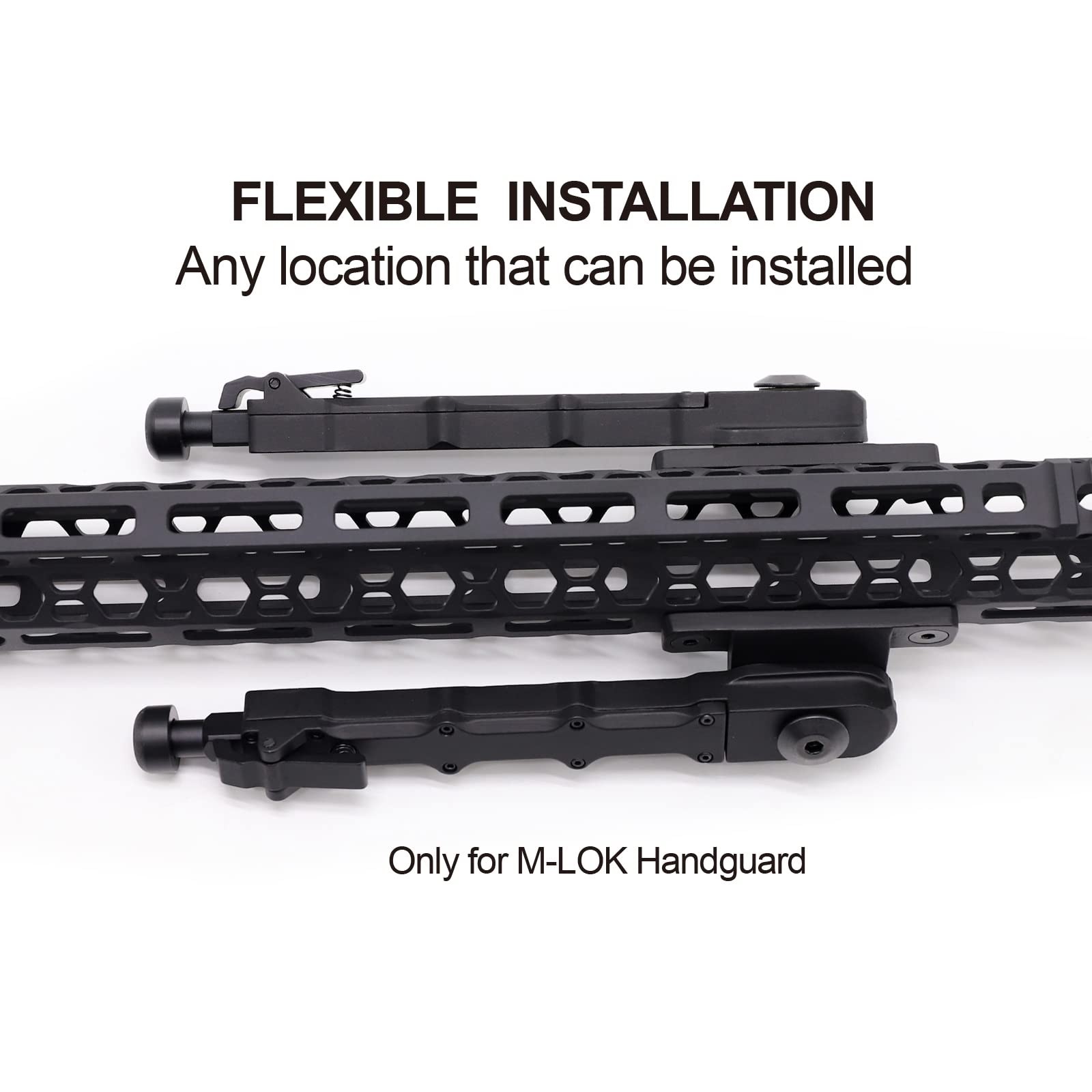 Adjustable, Tactical Folding Tripod/Bipod, for MSystems, 16.5 to 20.3 cm