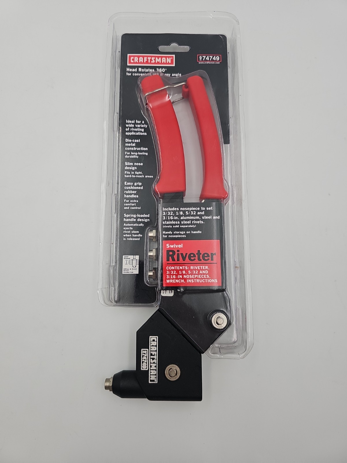 Sears Craftsman Professional USA MADE RIVETER 974749 Professional Heavy Duty